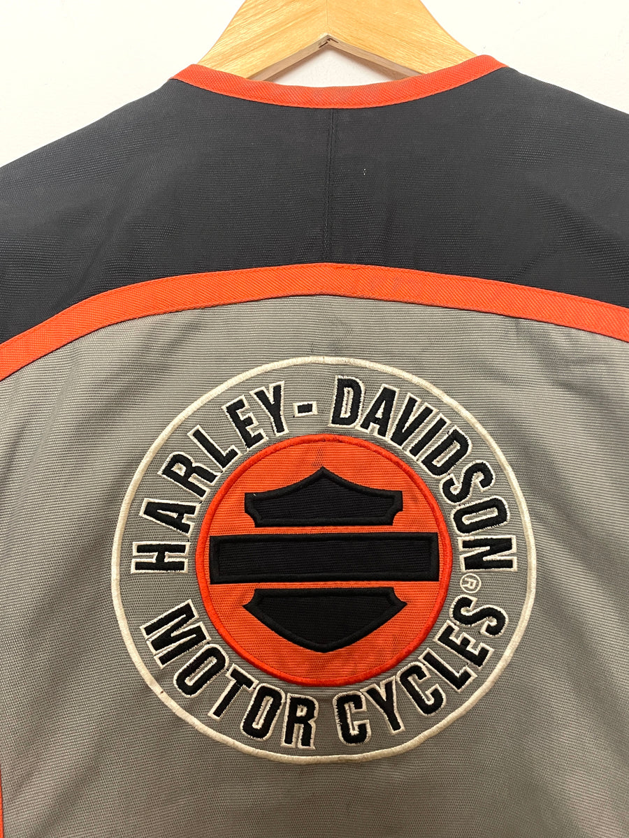 Harley-Davidson 90s ロゴ刺繍レアジャケット ヴィンテージ Vintage 1990s Harley Davidson Motorcycles Spell Out Bar and