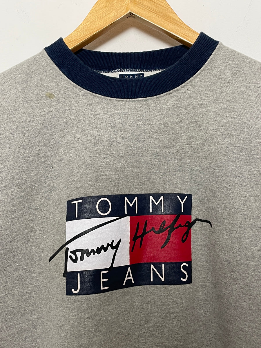 Vintage 1990s Tommy Hilfiger Jeans Spell Out Flag Logo Graphic