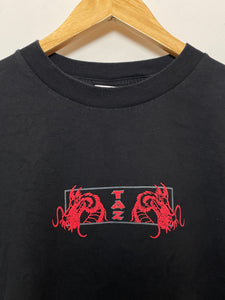 Vintage 1990s Looney Tunes Taz “Tasmanian Devils” Bruce Lee The Dragon Martial Arts Graphic Cartoon Tee Shirt (size adult Large)