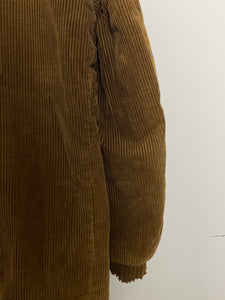 Vintage 1960s Cabot "Fine Menswear" Brown Corduroy Quilt Lined Talon Zip Up Field Jacket (fits adult Medium)