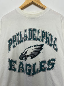Vintage 1997 Philadelphia Eagles NFL Football NFC East Spell Out Graphic Tee Shirt (size adult Large)