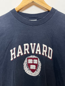 Vintage 1990s Harvard Crimson Champion Ivy League Spell Out Graphic College Tee Shirt (fits adult XS)