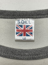 Vintage 1990s London England United Kingdom Union Jack Spell Out Flag Logo Graphic Women's Baby Tee Shirt (size women's Medium)