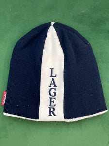 Vintage 1990s Yuengling Lager Spell Out Eagle Graphic Striped Beer Beanie Scully Hat (one size fits all)