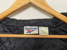 Vintage 1990s Reebok Big Delta Graphic Logo Zip Up Quilt Lined Heavy Windbreaker Jacket (fits adult Large)