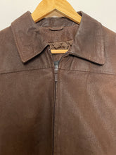 Vintage 1990s Wilson's Brown Zip Up Women's Genuine Leather Motorcycle Blazer Jacket (size women's Medium)