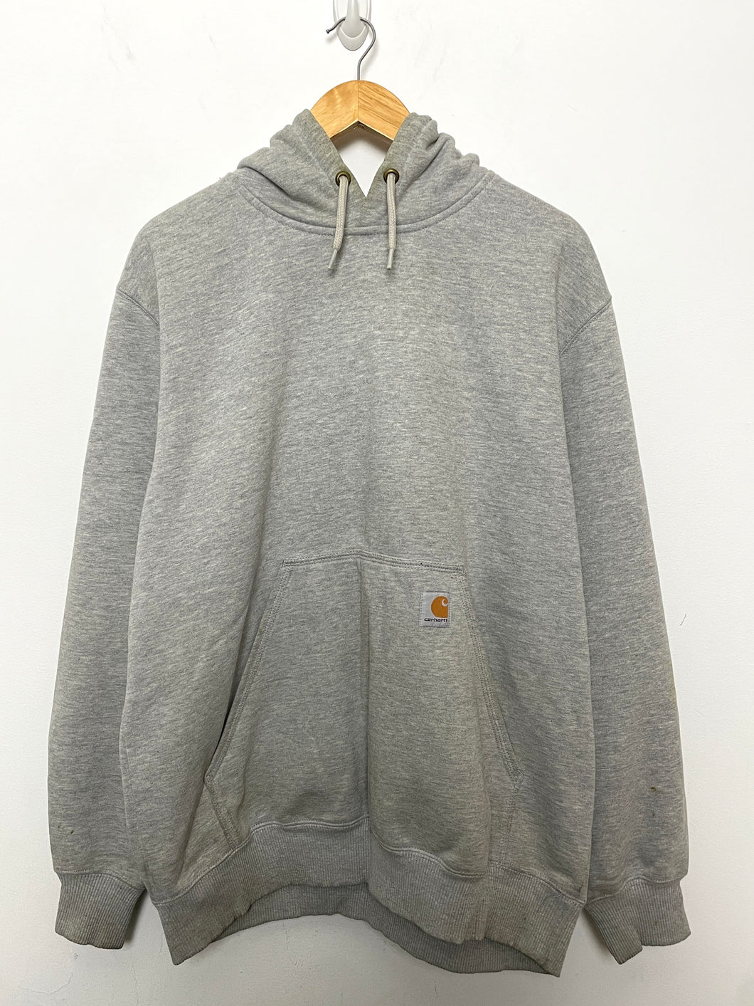 Vintage Carhartt Workwear Gray Pullover Hoodie Sweatshirt (size adult Large)