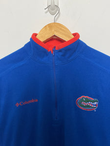 Vintage Columbia Florida Gators Quarter Zip Pullover Fleece Jacket (size adult Small)