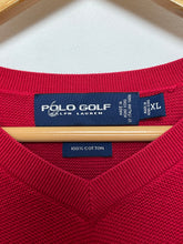 Vintage 1990s Polo Golf by Ralph Lauren Cotton Knit Red Pullover Sweater (size adult XL)