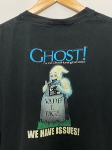 Vintage 1990s Ghost! Magazine "We have issues!" Ghost Hunting Enthusiast Graphic Tee Shirt (fits adult Large)