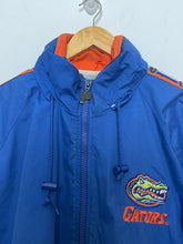 Vintage 1990s Florida Gators Pro Player Spell Out Logo Graphic Lined Zip Up Windbreaker Jacket (size adult XL)