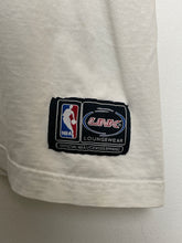 Vintage Y2K NBA Basketball Loungewear Team Logo Lined Spell Out Graphic Ringer Tee Shirt (size adult XL)