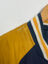 Vintage Michigan Wolverines Big Ten Button Up Varsity Letterman College Bomber Jacket (size adult Large)