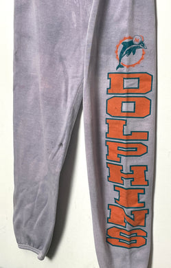 Vintage 1980s Miami Dolphins Logo 7 AFC NFL Football Side Leg Spell Out Graphic Sweatpants (waist size 32-34)
