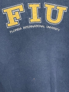 Vintage 1990s Florida International University Panthers made in USA Spell Out Graphic College Crewneck Sweatshirt (size adult Medium)