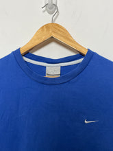 Vintage 1990s Nike Mini Swoosh Logo Blue Tee Shirt (size adult XL)