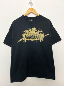 Vintage Y2K World of Warcraft Promotional Video Game Graphic Tee Shirt (size adult Large)