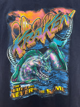 Vintage 1990s Sea World The Kraken "The Water Will Never Be the Same" Rollercoaster Amusement Park Graphic Tee Shirt (size adult Large)