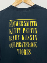 Vintage 2003 Nirvana Smiley Face "Flower Sniffing" Graphic Kurt Cobain Grunge Rock Tee Shirt (size adult Medium)