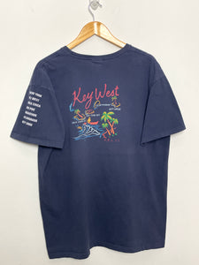 Vintage 1990s Polo Sport by Ralph Lauren Key West Florida Tropical Graphic Tee Shirt (size adult XXL)