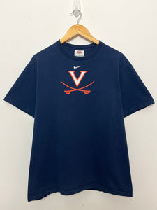 Vintage 1990s Nike University of Virginia Cavaliers Mini Swoosh Logo Graphic College Tee Shirt (size adult Medium)