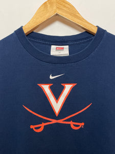 Vintage 1990s Nike University of Virginia Cavaliers Mini Swoosh Logo Graphic College Tee Shirt (size adult Medium)