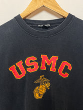Vintage 1990s United States Marine Corps USMC Bulldogs Semper Fidelis Spell Out Graphic Long Sleeve Military Tee Shirt (size adult Large)