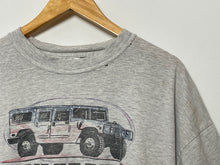 Vintage 1990s Hummer "An American Legend" SUV Car Graphic Distressed Tee Shirt (fits adult XL)