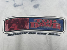 Vintage 1990s Top Dawg "Daddy of Em' All" Rottweiler Graphic made in USA Dyed Ringer Streetwear Tee Shirt (size adult Large)