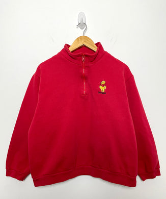 Vintage 1990s Disneyland California Winnie the Pooh Graphic Logo Quarter Zip Pullover Sweatshirt (fits adult Small)