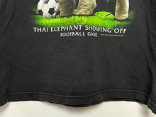 Vintage Thailand Kingdom of Elephants Soccer Ball Graphic Tee Shirt (size adult Large)