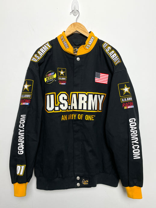 Vintage 1990s United States Army Chase Authentics NASCAR Racing Jacket (size adult XL)