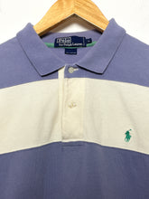 Vintage 1990s Polo by Ralph Lauren Striped Color Blocked Polo Shirt (size adult XL)