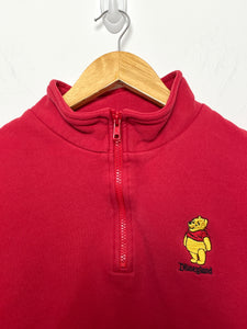 Vintage 1990s Disneyland California Winnie the Pooh Graphic Logo Quarter Zip Pullover Sweatshirt (fits adult Small)