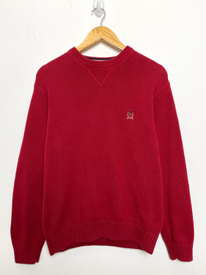 Vintage Tommy Hilfiger Lion Crest Logo Knit Crewneck Pullover Sweater (size adult Medium)